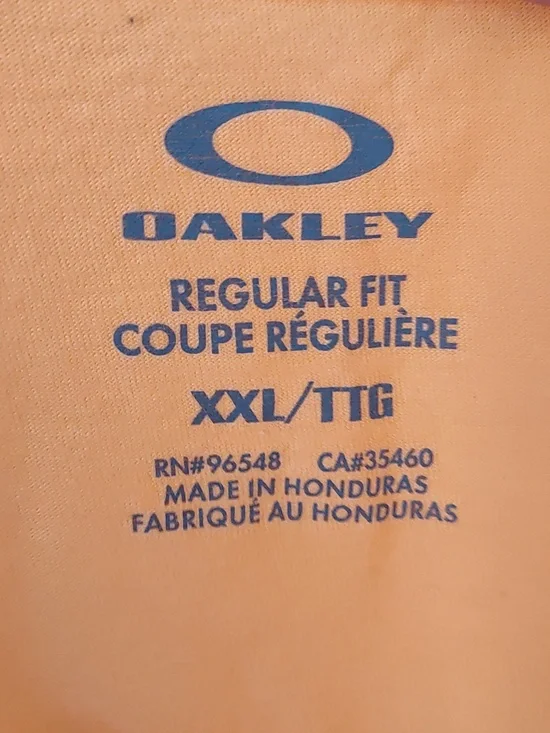 Oakley Men's Orange Graphic Logo Short Sleeve Tee - Picture 2 of 4